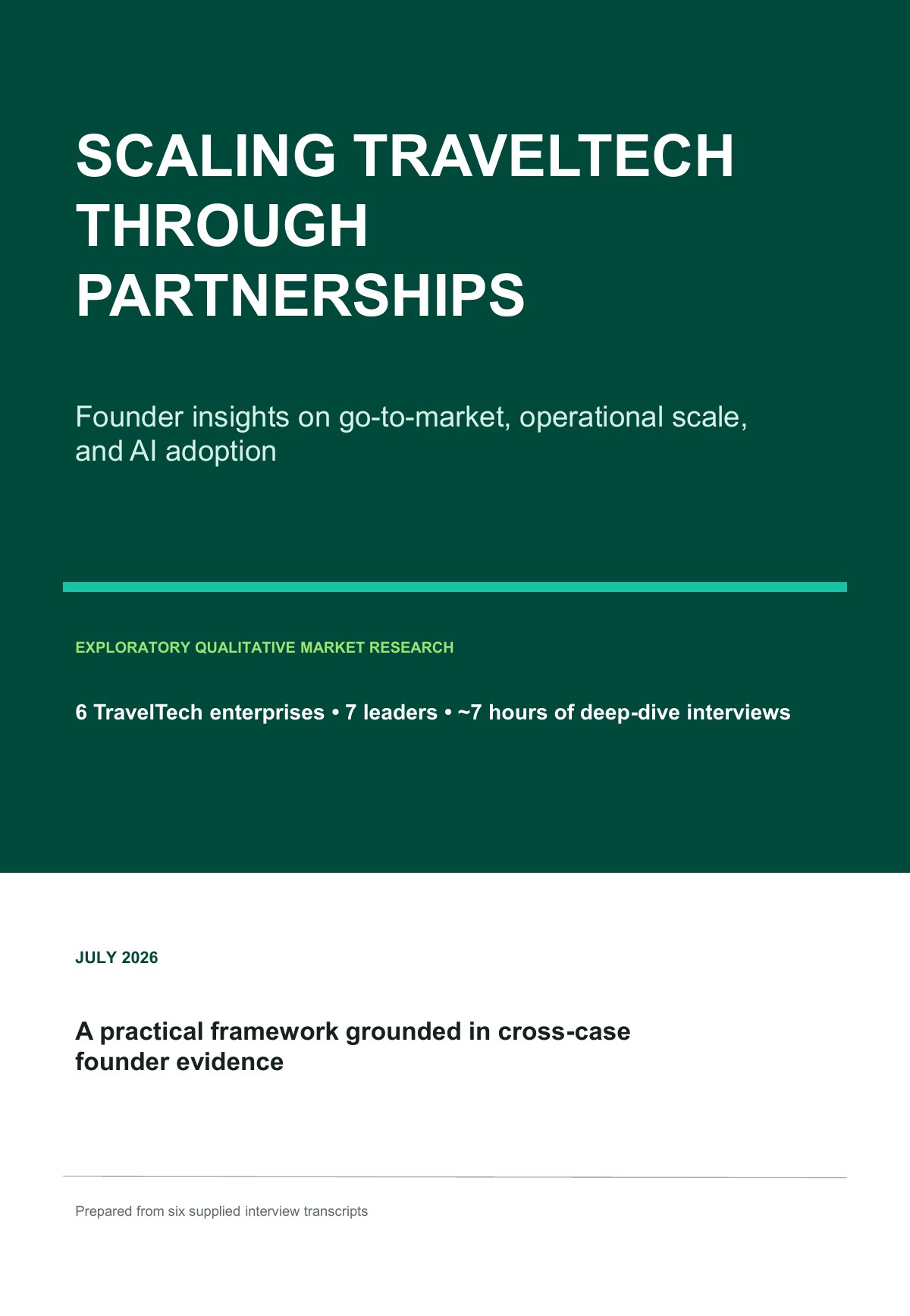 Cover of Scaling TravelTech Through Partnerships